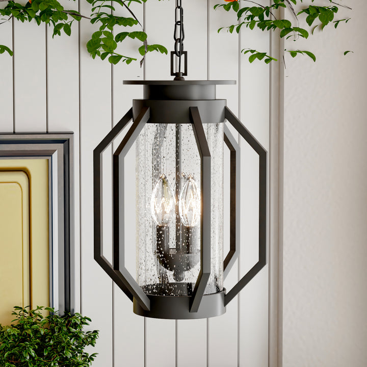 Maxax 3 - Light Outdoor Hanging Lantern #7011-3BK