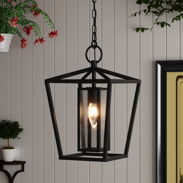 Maxax 1- Light Outdoor Hanging Lantern #7014-1BK