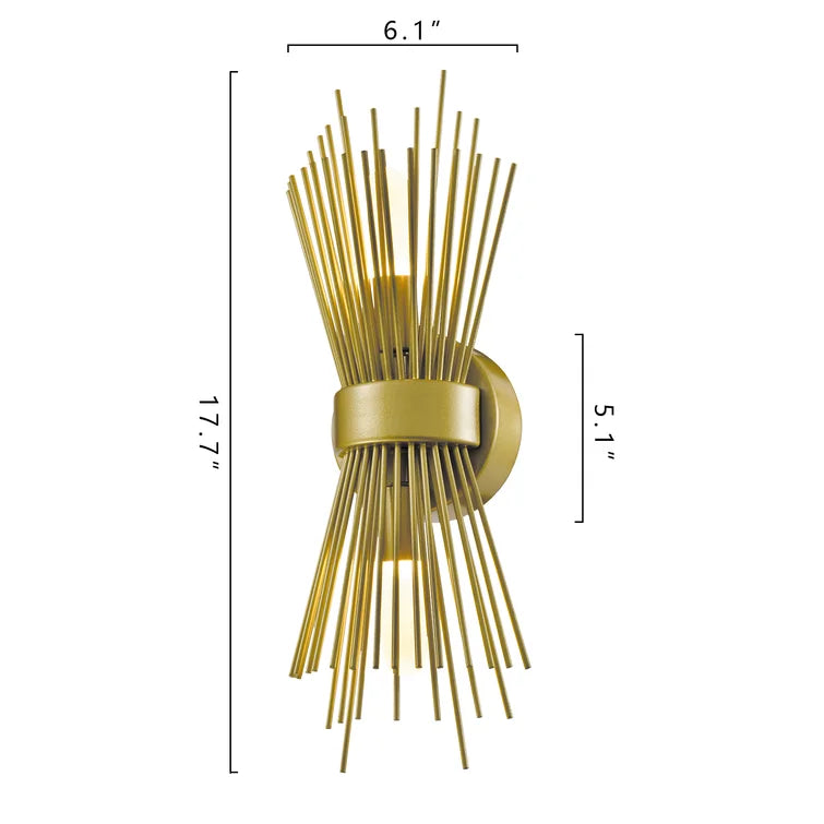 Maxax 2 - Light Spunik Dimmable Gold Wall Scone #MX21036-W2GD