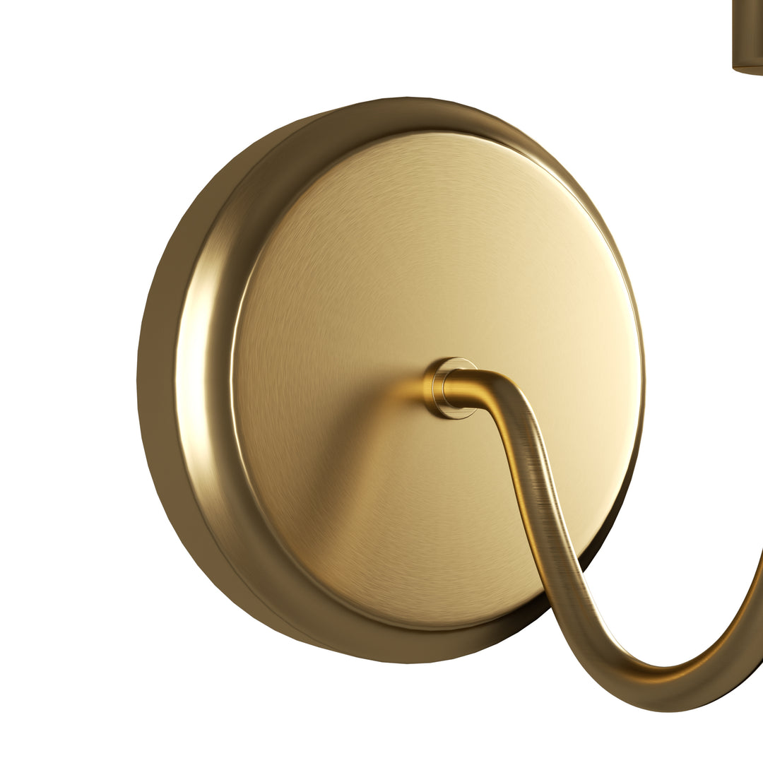 Twilight Brass Armed Sconce With White Linen Shade #W39005