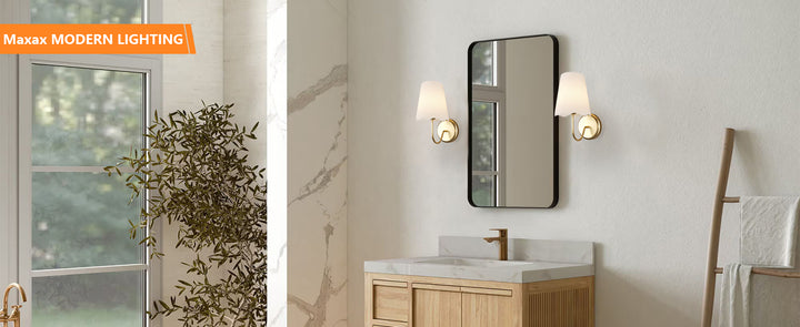 Twilight Brass Armed Sconce With White Linen Shade #W39005
