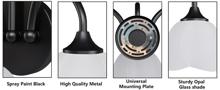 23.6''W 3-Light Dimmable Vanity Light with Opal Glass #39014