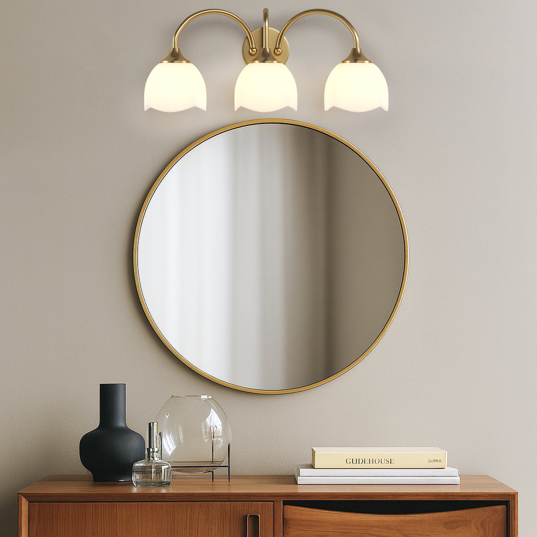 23.6''W 3-Light Dimmable Vanity Light with Opal Glass #39014