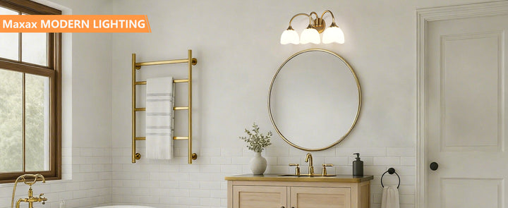 23.6''W 3-Light Dimmable Vanity Light with Opal Glass #39014
