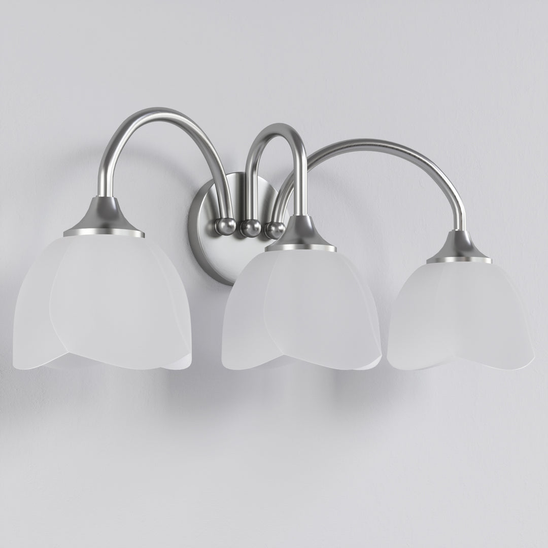23.6''W 3-Light Dimmable Vanity Light with Opal Glass #39014