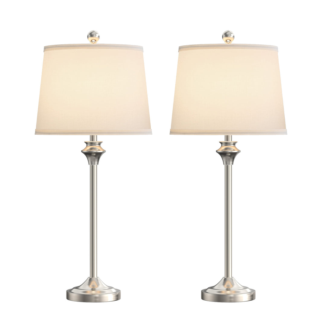 Maxax Metal Buffet Lamp with Oatmeal shade (Set of 2) #T13