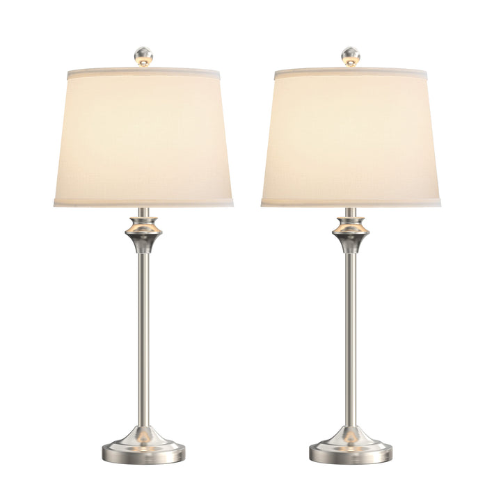 Maxax Metal Buffet Lamp with Oatmeal shade (Set of 2) #T13