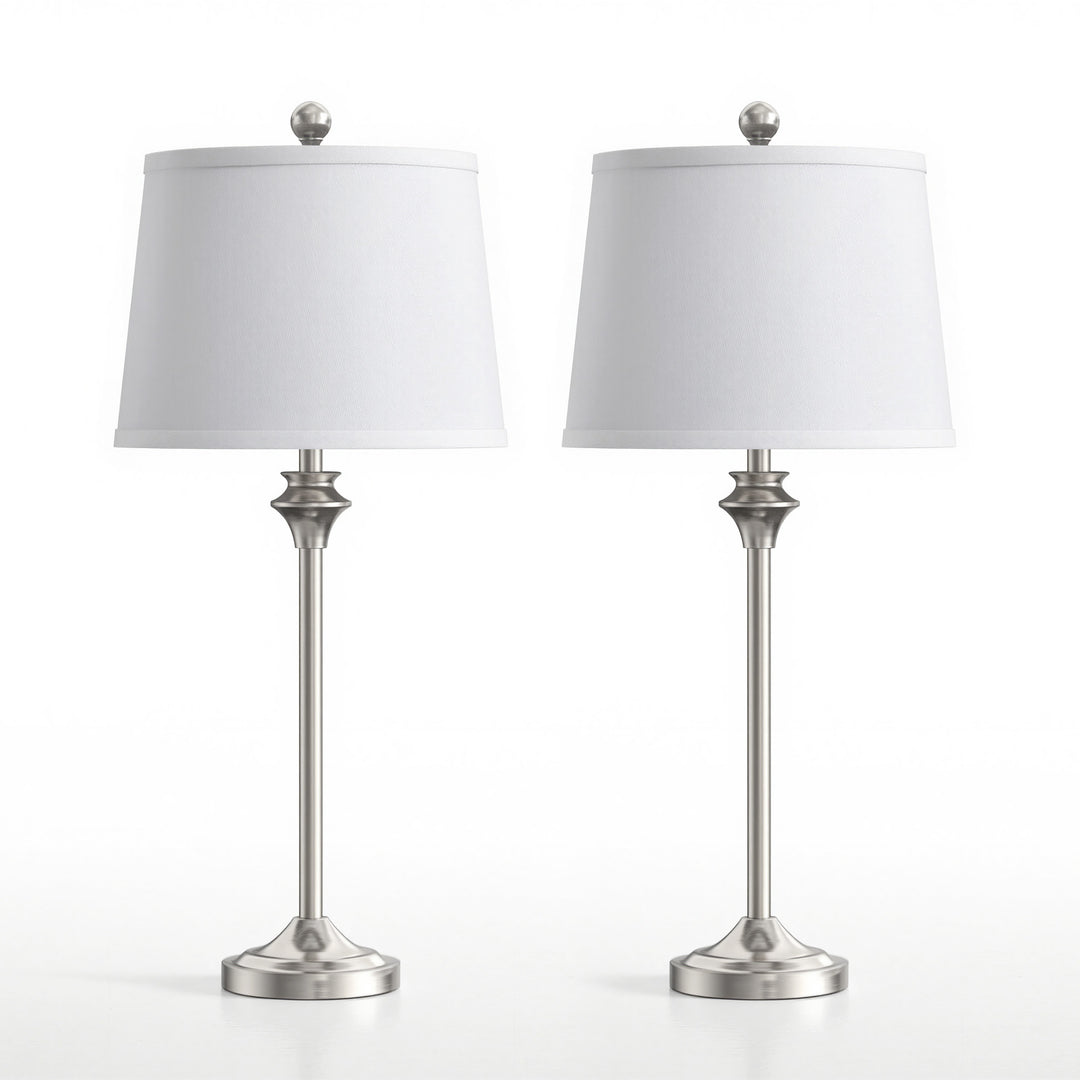 Maxax Metal Buffet Lamp with Oatmeal shade (Set of 2) #T13