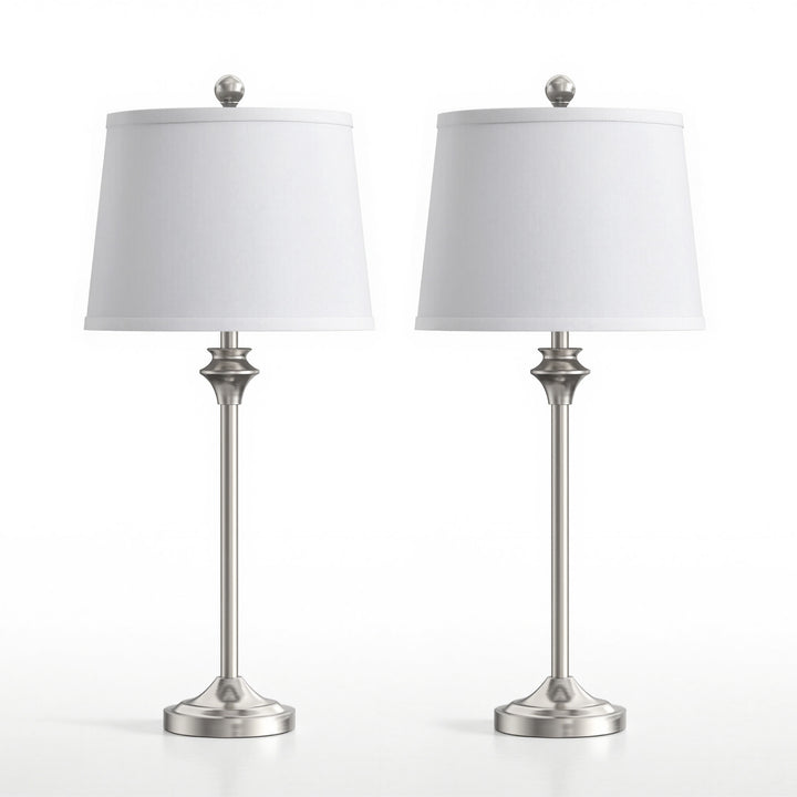 Maxax Metal Buffet Lamp with Oatmeal shade (Set of 2) #T13