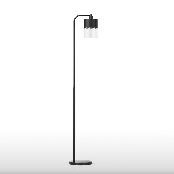 Glimmer 66" Modern Metal Floor Lamp Dual-Layer Shade Bright Lighting Foot Switch For Living Room Bedroom #FGT01
