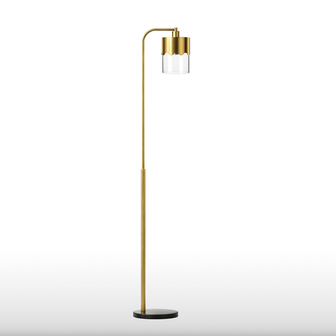 Glimmer 66" Modern Metal Floor Lamp Dual-Layer Shade Bright Lighting Foot Switch For Living Room Bedroom #FGT01