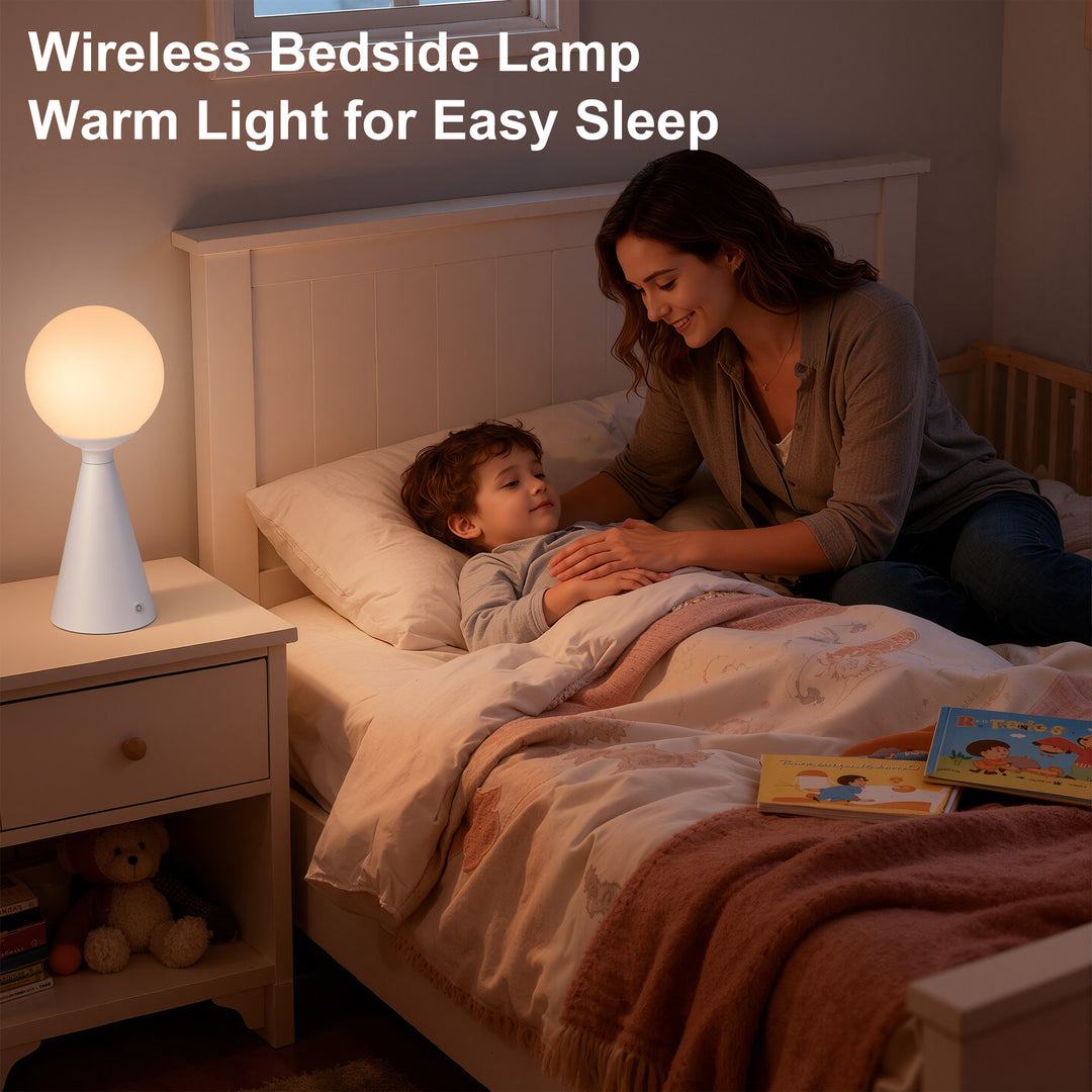 Vivid 13" Modern Rechargeable Touch Led Table Lamp With Round Shade And Usb-C Charging #T279