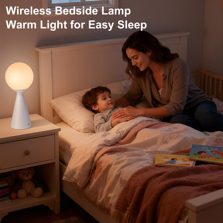 Vivid 13" Modern Rechargeable Touch Led Table Lamp With Round Shade And Usb-C Charging #T279