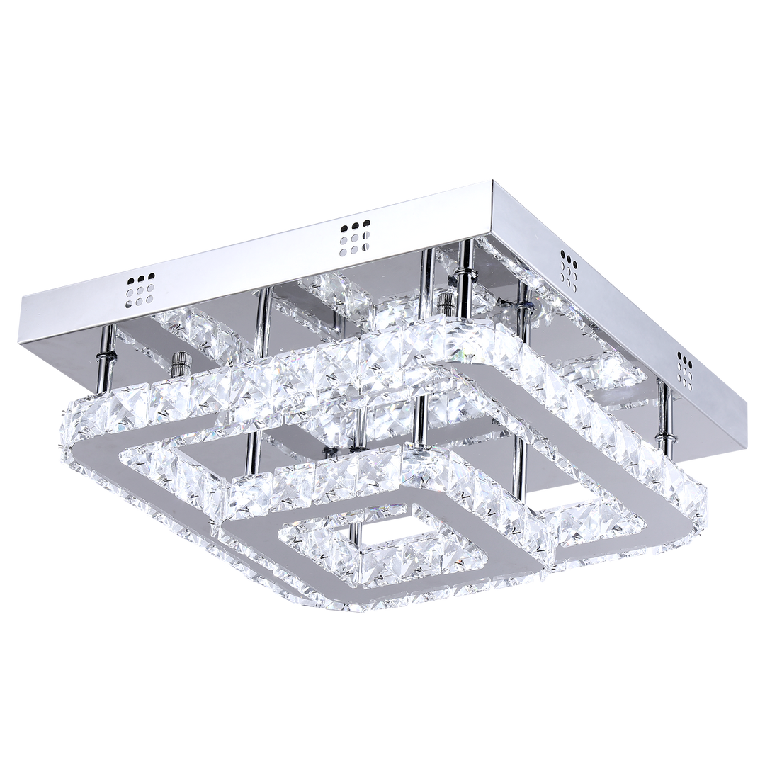 Maxax 2-Light 13.7in LED Crystal Flush Mount #YX-24