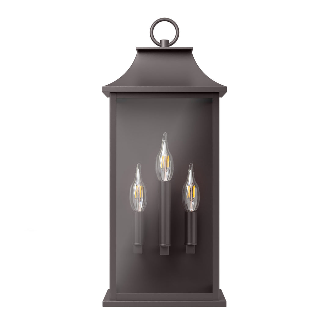 Maxax Dusk to Dawn Outdoor Wall Lights 3-Light, Oil Rubbed Bronze Exterior Lighting Fixtures, 25" Large Outdoor Wall Sconce, Waterproof Outside Wall Lantern for Porch Patio Garage #7076-3BR