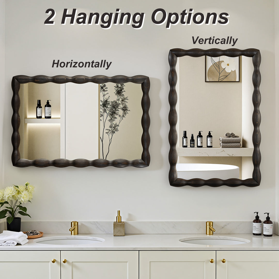 Opulence Solid Wood Rectangle Flat Wall Mirror #25032