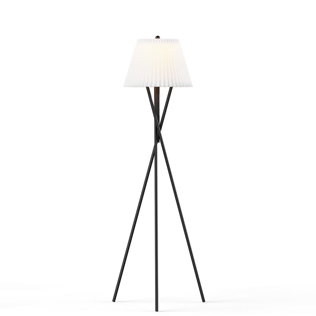 65.5'' Black Metal Traditional Tripod Floor Lamp For Living Room/Bedroom