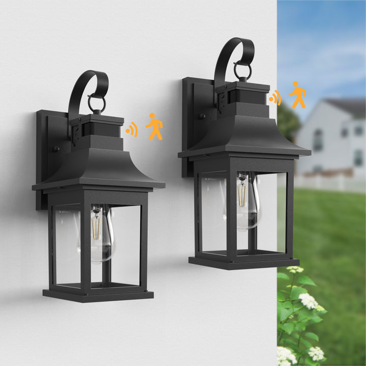 Solstice 1 - Light 19"H Aluminium Outdoor Wall Lantern With Dusk To Dawn And Motion Sensor #7059