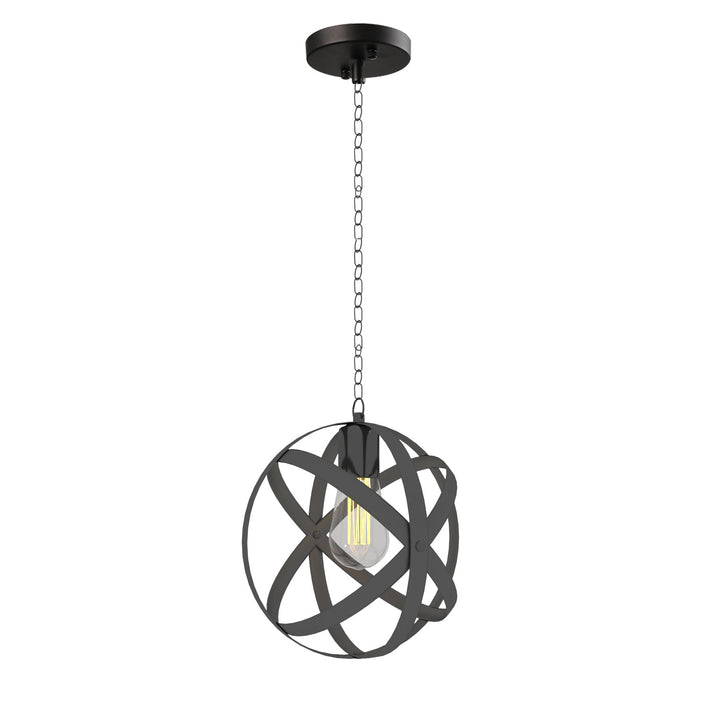 Maxax 1 - Light Single Black Globe Pendant #MX21016-1BK