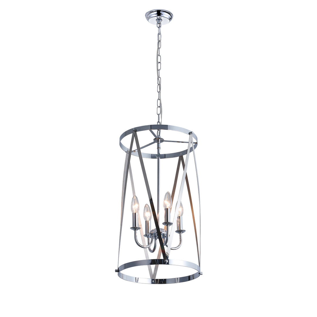 Maxax 4- Light Lantern & Candle Style Drum&Geometric Chandelier #19142