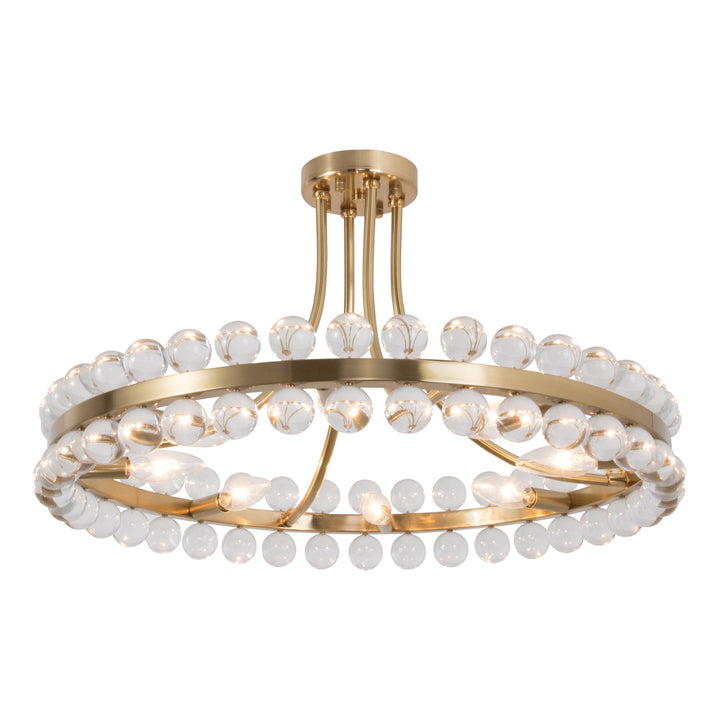 Brilliance 8 - Light 24'' Chandelier Style Circle Semi Flush Mount #19173