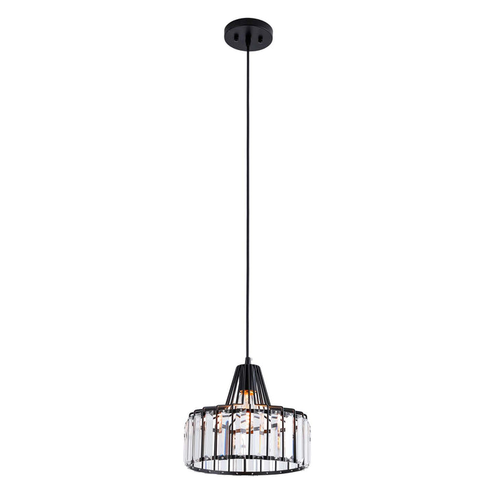 Maxax 1 - Light Single Drum Pendant with Crystal Accents #MX19128