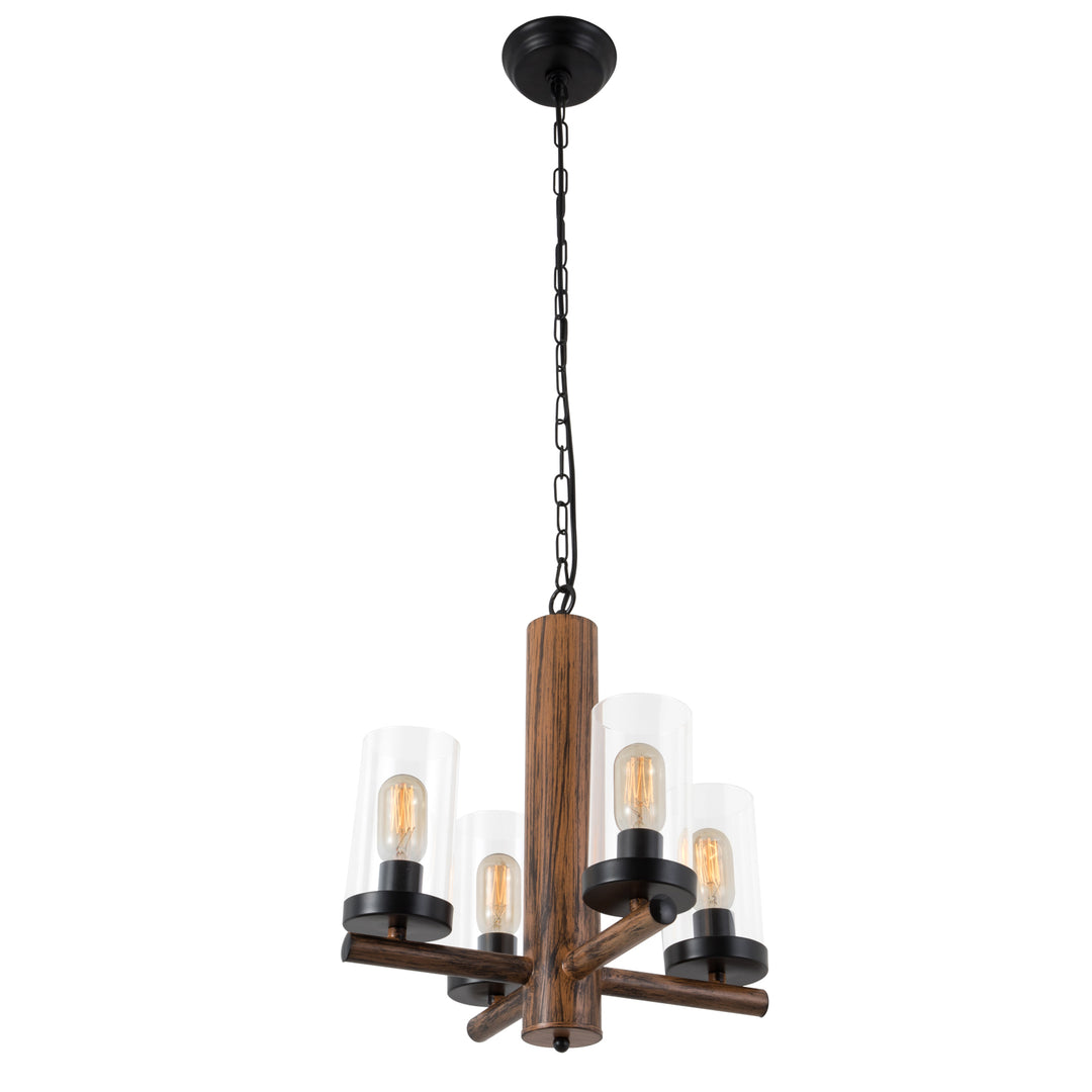 Maxax 4-Light Candle Style&Shaded Classic / Traditional Farmhouse&Country Style Chandeliers #19162-4WG