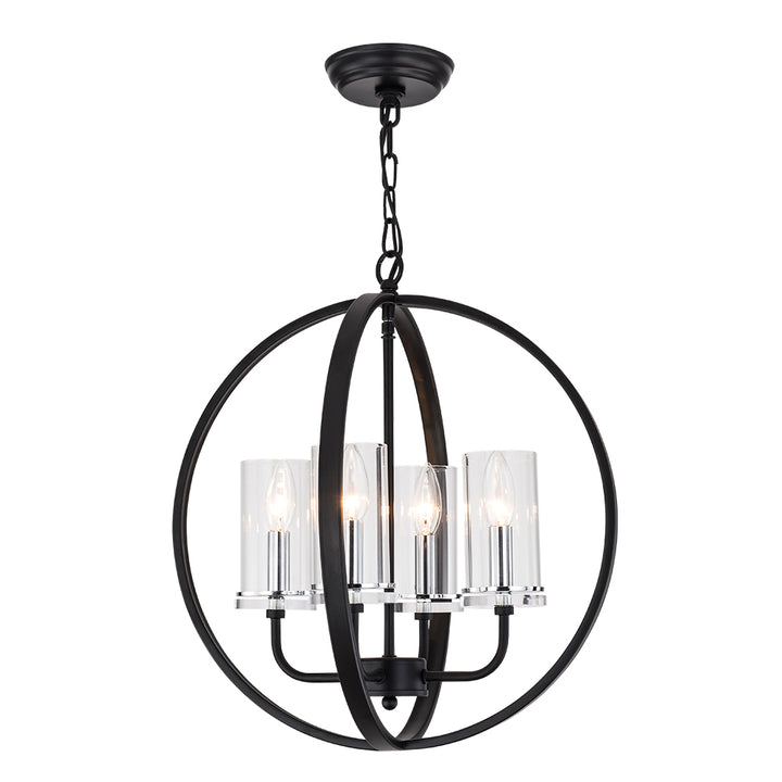 Maxax  4-Light Traditional Globe Candle Chandelier #MX19008-4