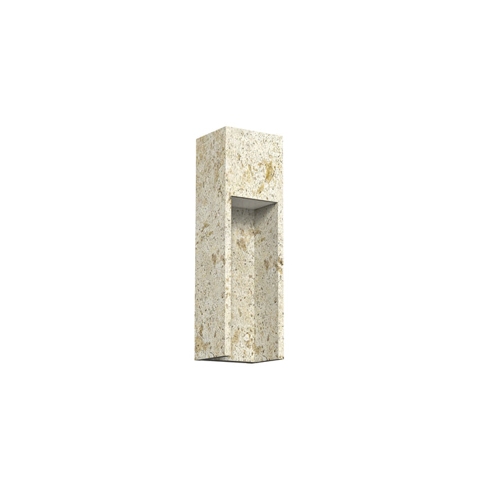 Breeze 18''H Dimmable White Travertine 80CRI LED Outdoor Wall Light #OW7110