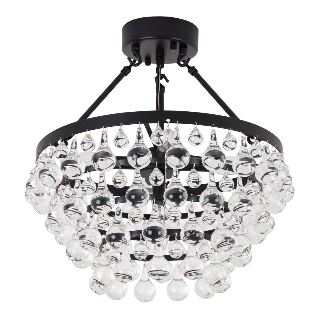 Maxax Crystal Semi Recessed Ceiling Light #19207-5BK