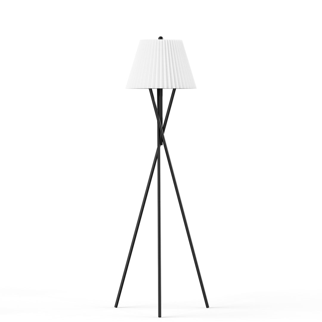 65.5'' Black Metal Traditional Tripod Floor Lamp For Living Room/Bedroom #F215