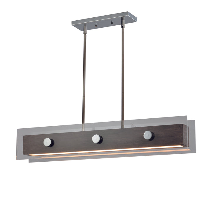 Maxax 1- Light Kitchen Island Linear LED Chandelier Lighting Fixture #MX2026-P3