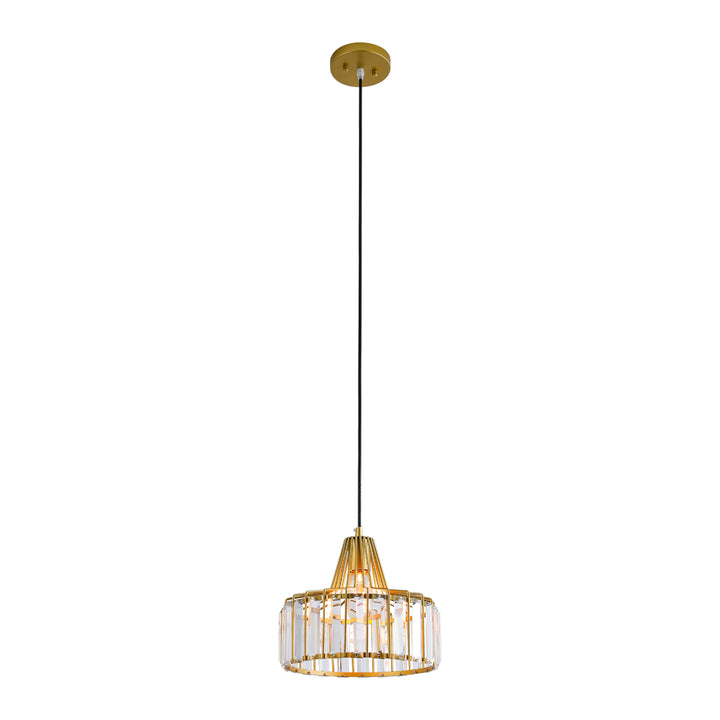 Maxax 1 - Light Single Drum Pendant with Crystal Accents #MX19128