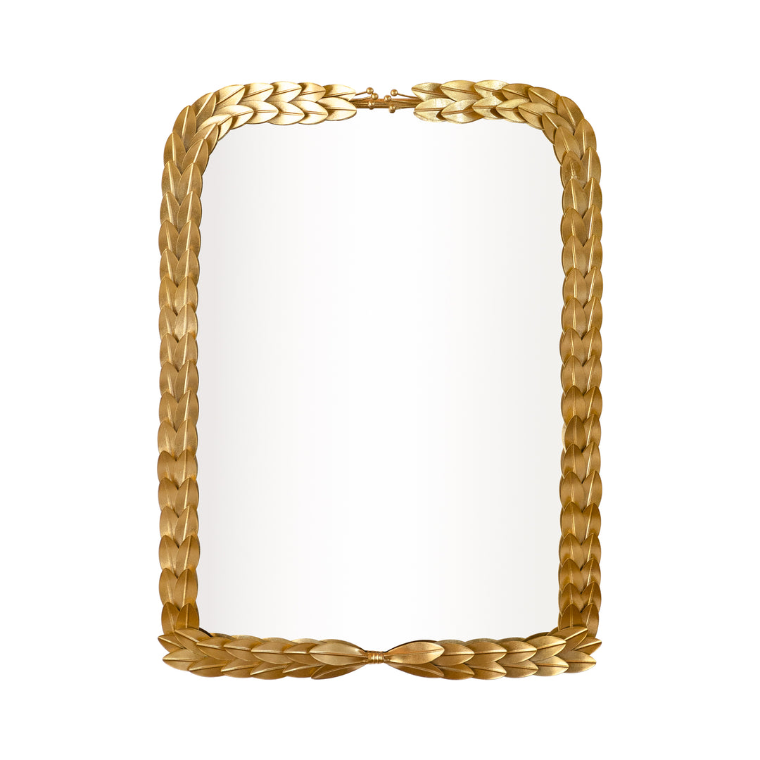 24 in. W x 32 in. H Rectangular Framed Wall Bathroom Vanity Mirror in Gold Leaf Finshed #25012