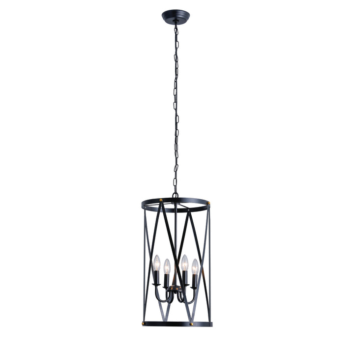 Maxax 4- Light Lantern & Candle Style Drum&Geometric Chandelier #19142