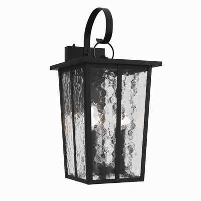 Maxax 3 - Light 18.58'' H Outdoor Wall Lantern Square / Rectangle with Dusk to Dawn #7025-3BK