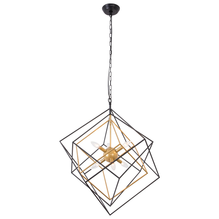 Maxax 6 Lamp - Unique Geometric Modern and Contemporary Pendant #19163-6ANB