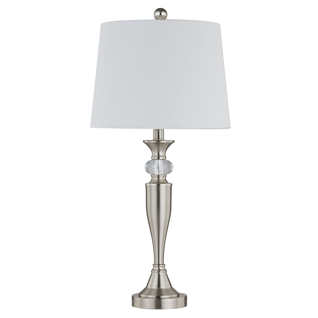 Lustre 27.5'' Crystal/nickel Table Lamp Set #T109