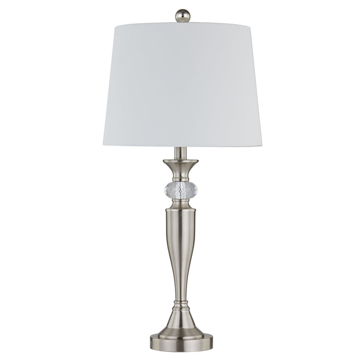 Lustre 27.5'' Crystal/nickel Table Lamp Set #T109