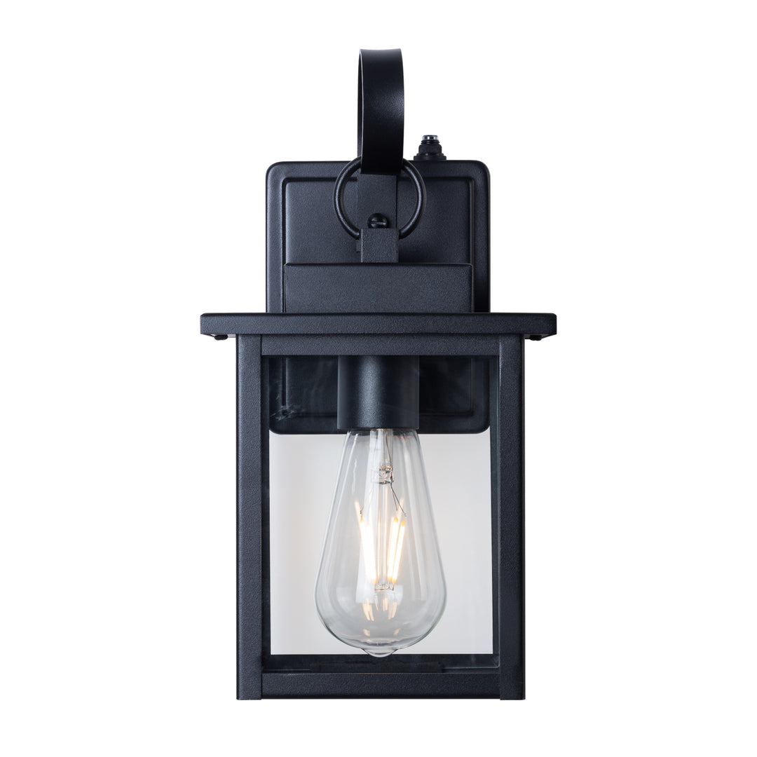 Maxax Dusk to Dawn 12" Outdoor Wall Light, Exterior Waterproof Wall Sconce, Matte Black Front Porch Light, Outside Wall Mount Lantern for House Garage Doorway (Bulb Include) #7041