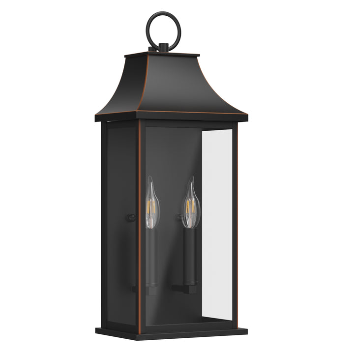 Maxax Dusk to Dawn Outdoor Wall Lights 3-Light, Oil Rubbed Bronze Exterior Lighting Fixtures, 25" Large Outdoor Wall Sconce, Waterproof Outside Wall Lantern for Porch Patio Garage #7076