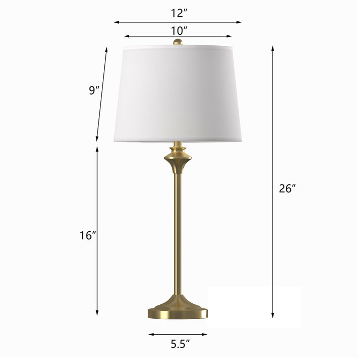 Maxax Metal Buffet Lamp with Oatmeal shade (Set of 2) #T13