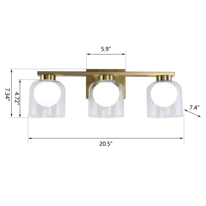 3 - Light Dimmable LED Vanity Light