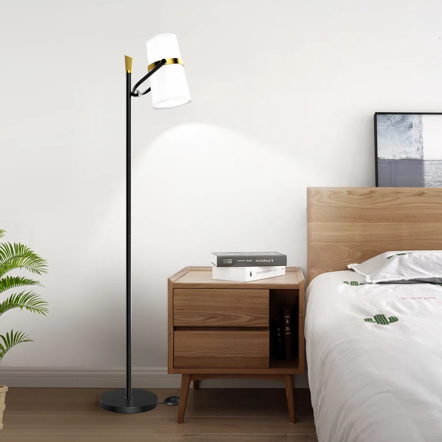 62'' Black Modern Task Floor Lamp For Living Room/Bedroom #F191