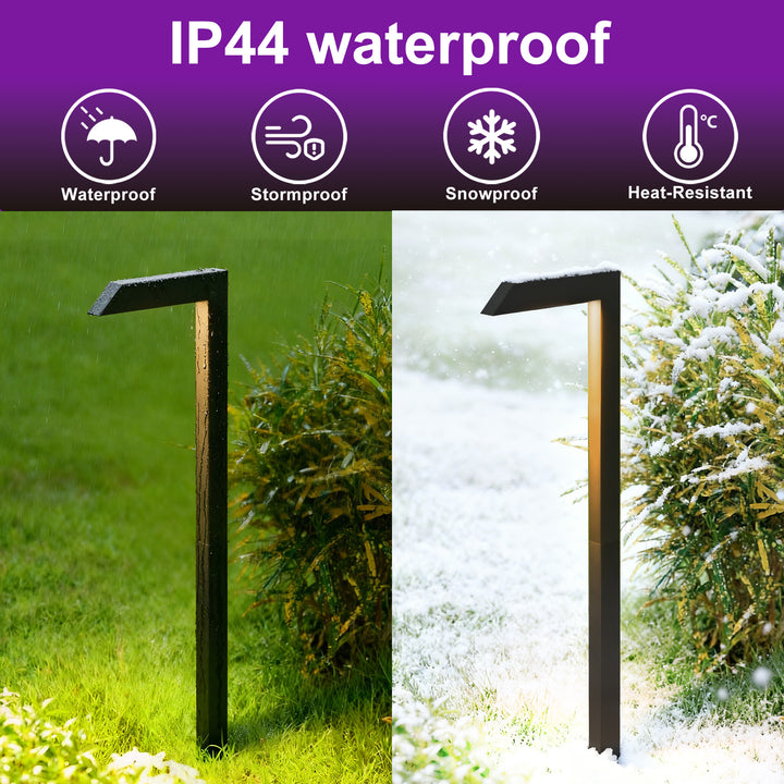 Starlight 19''H LED Black Aluminum 4000k Outdoor Pathway Light with Etched Frosted Glass #UG7096