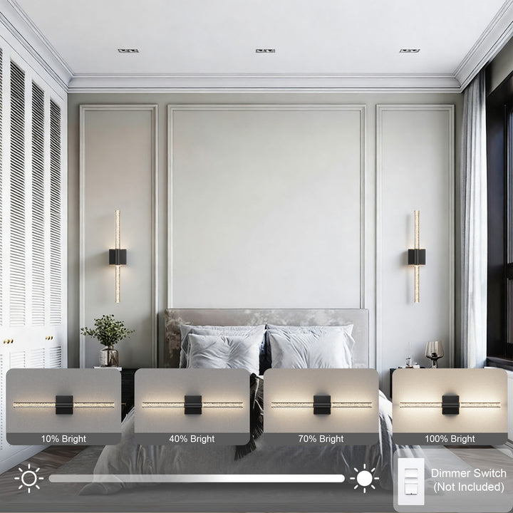 Glint 24''H Dimmable Led Outdoor Sconce With Tempered Glass #7082