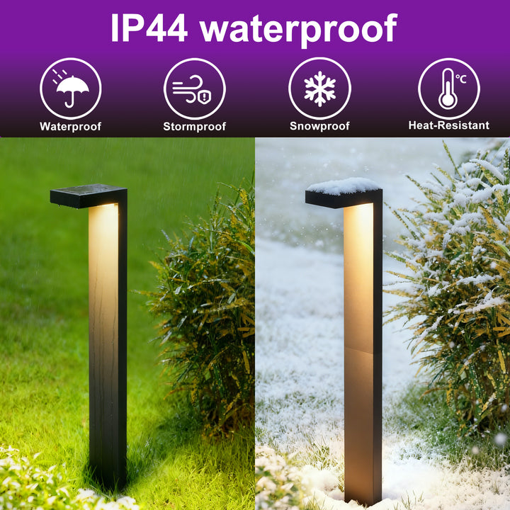 Starlight 19'' H LED Black Aluminum 4000K Outdoor Pathway Light with Etched Frosted Glass (Set of 2) #UG7095