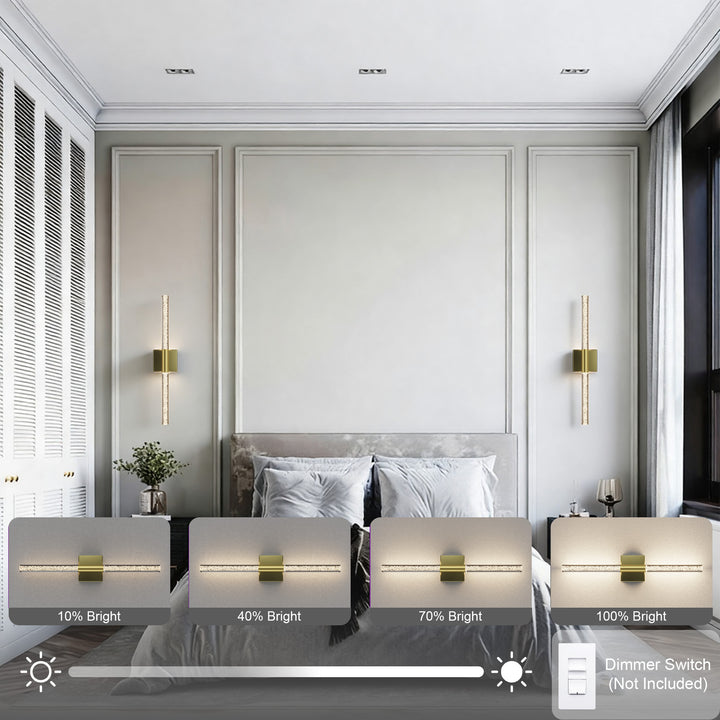 Glint 24''H Dimmable Led Outdoor Sconce With Tempered Glass #7082