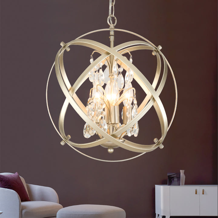 Maxax 4 - Light Dimmable Globe Chandelier #MX19026-4