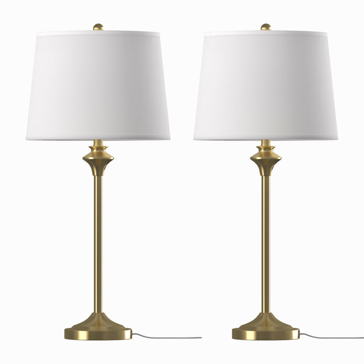 Maxax Metal Buffet Lamp with Oatmeal shade (Set of 2) #T13